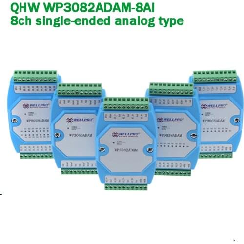 8ch DC0-20mA Analog input module Modbus RTU Current/Signal collection PLC/Computer RS485 converter lightening protection Gateway