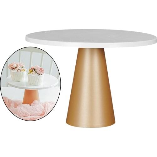 Retro 20.5cm Dessert Table Cake Stand Golden Tart Fruit Dining Display Plate Tall Shelf Centrepiece Kitchen Storage Decorations