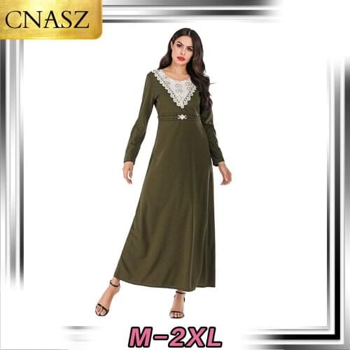 Elegant Muslim Turkey Dubai Party Lace Beaded Slim Dress Ladies Caftan Marocain Malaysia Maxi Skirt Bangladesh Islamic Clothing