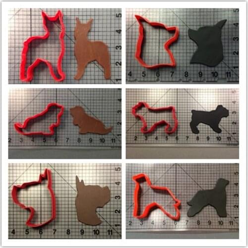 G1 Animal shape silhouette Afghan basset hound beagle bulldog Boxer dog fondant cutters boy birthday cake cookie cupcake