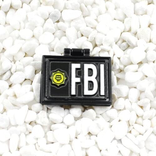 Personality Foldable Department business card FBI Enamel brooch lapel badge Image of a man wearing panties inside a flip