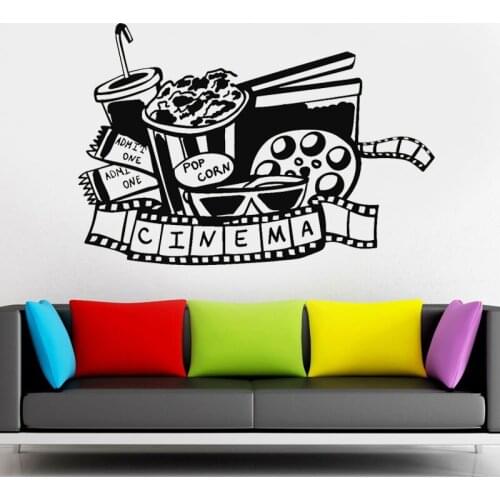 Cinema Film Strip Movie Wall Sticker Vinyl Home Decor Living Room TV Background Decals Removable Wall Poster Murals Modern 4818