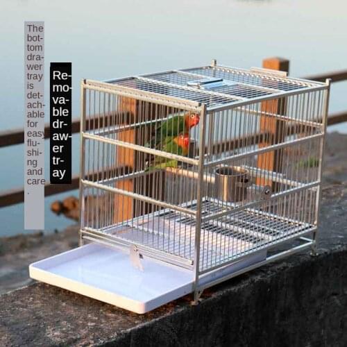 2020 stainless steel parrot cage luxury large bird cage starling cage metal peony breeding cage nest iron cage pigeon supplies