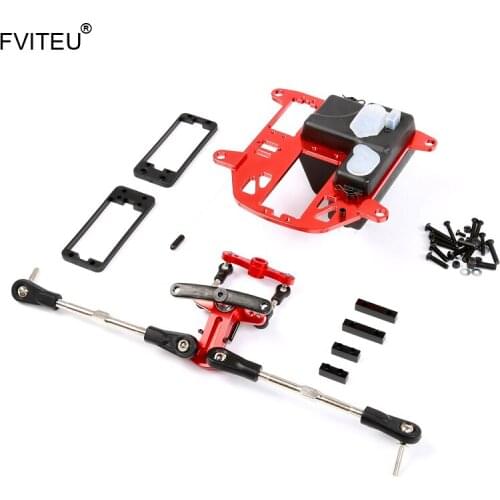 FVITEU CNC symmetry steering kits with plastic pull rod for 1/5 HPI Baja 5B SS 5T 5SC Rovan King Motor