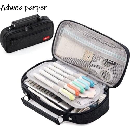 Multifunction Big School Pencil Case For Boy Girl Students Gift Stationery Supplies Large Capacity Canvas Pen Box Pencil Bag