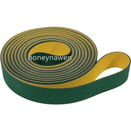 Can Customized)-(Perimeter:3000-8000mm)Yellow Green Nylon Base Band High Speed Drive Conveyor Flat Belt