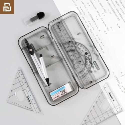New Youpin 7pcs of Compass Set For Testing Drawing Design Compasses Ruler Eraser Rulers School Teaching Student Learning Tools