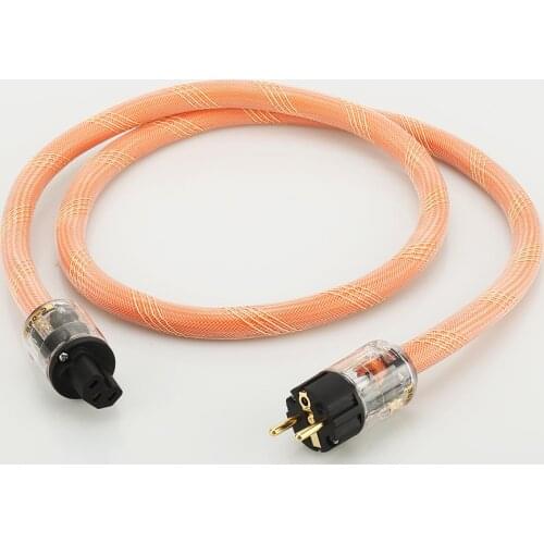 P113 5N OFC Pure Copper EU Schuko Power Chord AC Mains Power Cable HIFI 1M