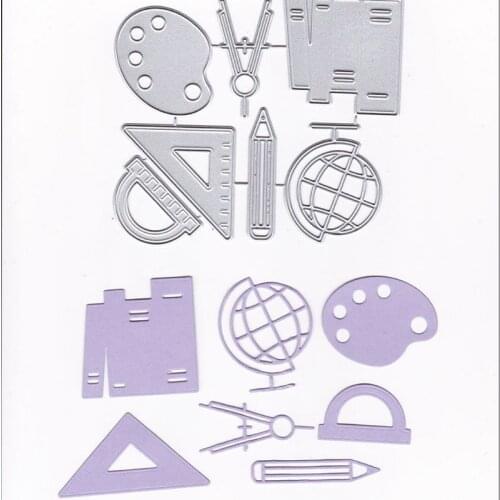 P15D Triangle Ruler Metal Cutting Dies Stencil DIY Scrapbooking Album Stamp Paper Card Embossing Crafts Decor