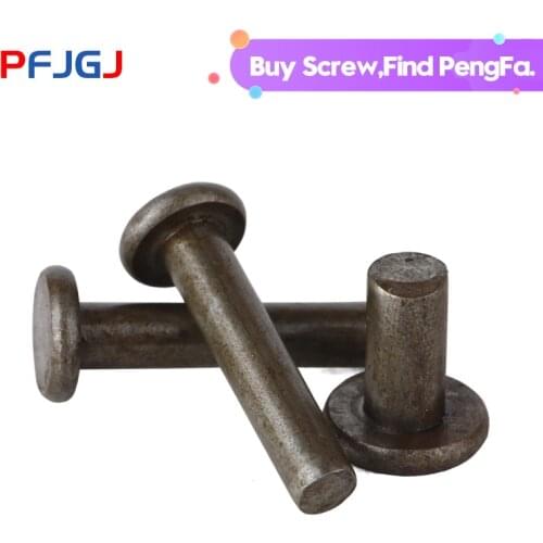 Peng Fa M2 M2.5 M3 M4 M5 M6 M8 Iron GB109 flat head iron rivet nails solid flat head rivets carbon steel