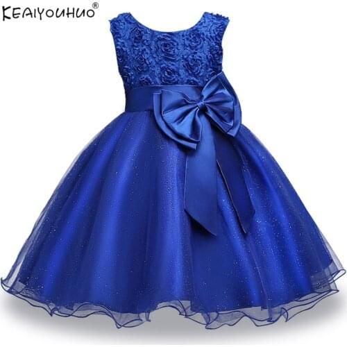 KEAIYOUHUO Girls Dresses For 2018 Summer Sleeveless Cute Flower Baby Girl Dress Children Wedding Dress Clothing Costume For Kids