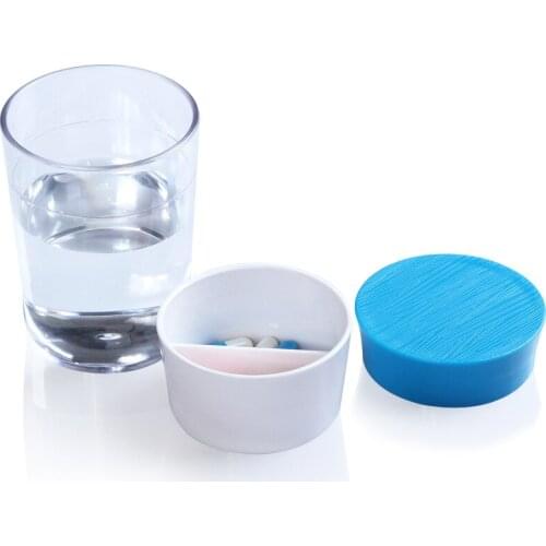 Newly Portable 2 In 1 Pillbox Cup Set Creative Pill Storage Travel Box Case Leakproof Dispensing Boxes With Water Cup Set