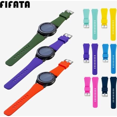 FIFATA 22MM Colorful Sport Silicone Watch Band For Samsung Gear S3 Galaxy Watch 46MM Replacement Watch Strap For Amazfit Pace
