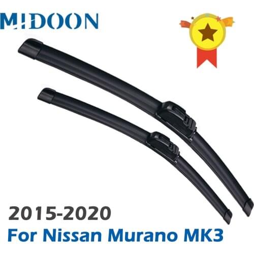 MIDOON Wiper Front Wiper Blades For Nissan Murano MK3 2015 - 2020 2019 2018 2017 Windshield Windscreen Front Window 26"+18"
