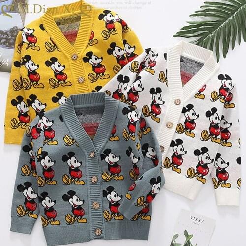 Sweater Coat Childrens Jacket 2020 Boys Clothing Autumn Baby Girls Clothing Jacket Cartoon Knitted Jacket Coat