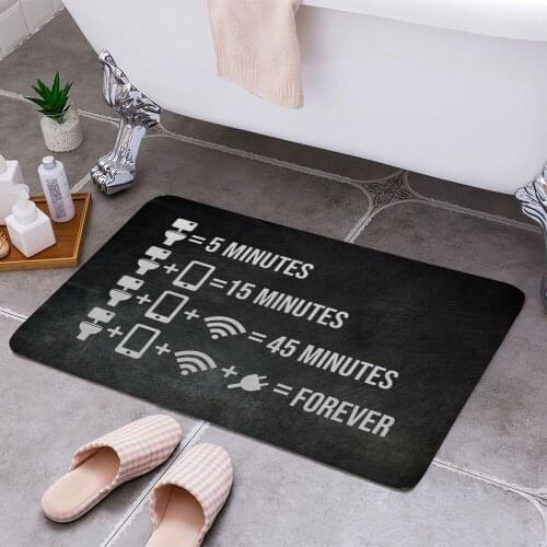 Bathroom Toilet Funny 3D Print Doormats Rectangle Non-Slip DoorMat Bedroom Kitchen Entrance Print Door rugs Dropshipping