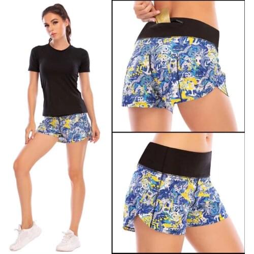 2020 Running Shorts For Women With Phone Pockets Gym Workout Shorts Breathable Jogging Sports Shorts Yoga