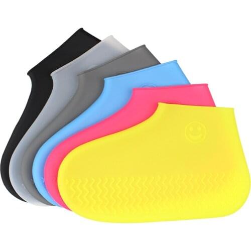 1 Pair Reusable Latex Waterproof Rain Shoes Covers Slip-resistant Rubber Rain Boot Overshoes S/M/L Shoes Accessories