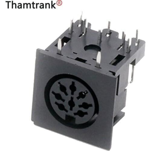 100PCS 8PIN DIN Socket S terminals Micro Power Socket Jack Video Connector PCB Panel Mount Female Conector