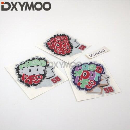 2PCS Motorcycle Bike Helmet Decorate Stickers Truck Automobile Car Styling Decal for Simon Race Your Life 58 Super SIC