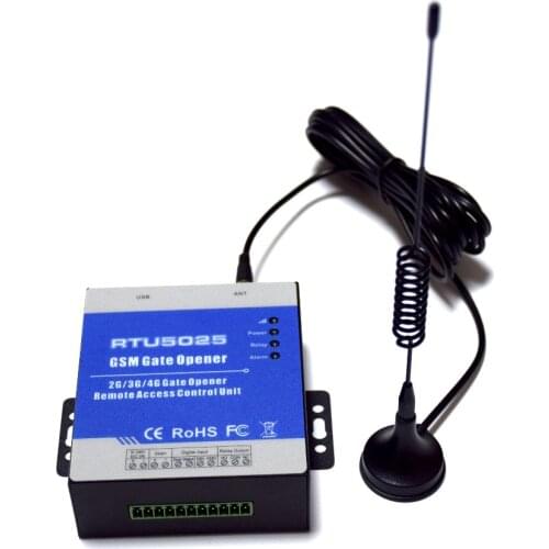 999 users RTU5025 GSM Remote control Gate Opener,Door opener, gsm remote control 2 digital inputs siren output NO NC outputs