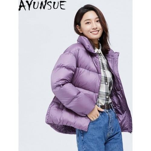 AYUNSUE Womens Down Jacket Autumn Winter Coat Women Light Warm 90% White Duck Down Puffer Jacket Women Parka 2020 Korean KJ5824