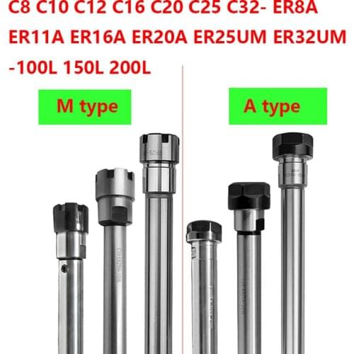 C8 C10 C12 C16 C20 C25 C32 C40 ER8 ER11 ER16 ER20 ER25 ER32 60L 100L 150L 200L Chuck Holder CNC machine Lengthen Tools holder
