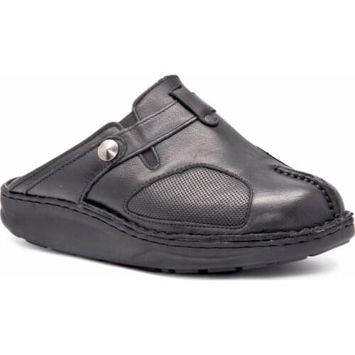 Gedikpasalı FRK 20Y 5012 Black Lady Slipper-Sandals 2021 Summer Genuine leather Orthopedic Daily Use Comfortable Genuine leather Slippers