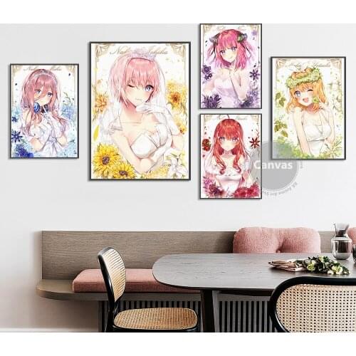 Anime Quintessential Quintuplets Poster Pictures Home Manga Decoration Paintings Canvas HD Prints Wall Art Modular Living Room