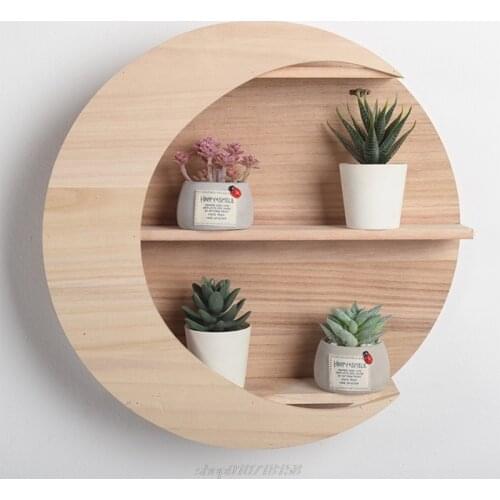 Moon Shape Wall Shelf 3 Tier Crescent Phase Display Shelves Wall Decor Hanging Storage for Living Room Bedroom J29 21 Dropship