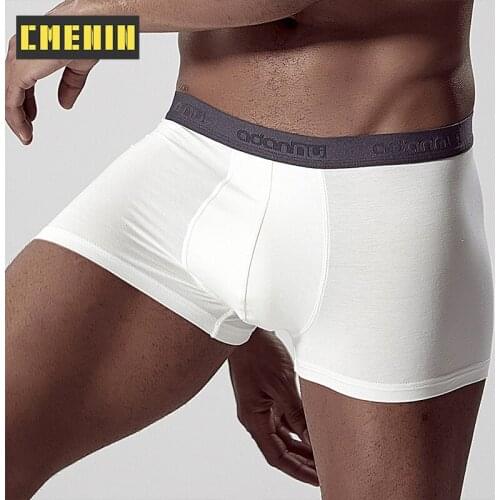 Men Underwear Boxer Cotton Modal Underpants Cueca Male Panties 6 Color Solid Gay Men Under Wear Lingerie Boxers Pants AD306