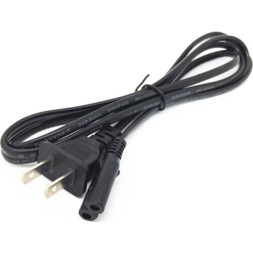 New 5feet AC Power Cord 2-Prong Wire Cable US /EUStyle Plug 1.5m
