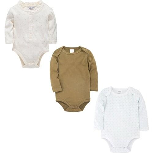 Honeyzone 3Pcs/Set Newborn Baby Girl Clothes Neonato Dot Print Summer Romper Pijama Bebe Recien Nacido Baby Sleepsuit Outfit