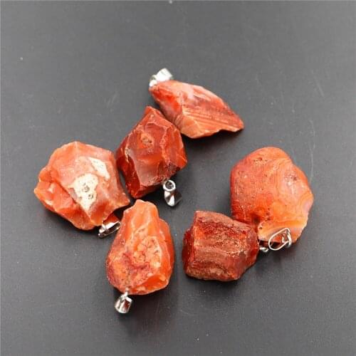 Red Agates Pendant New Fashion High Quality Natural Stone Ore Pendant Necklace 10-piece Best-selling Wholesale