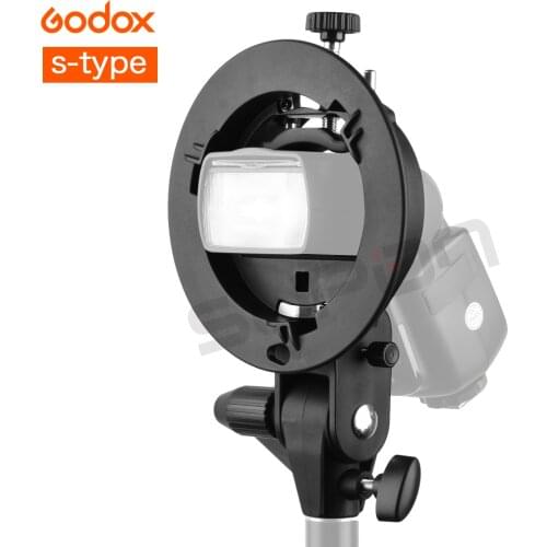 PRO Godox S-Type Durable plastics Bracket Bowens Mount Holder for Speedlite Flash Snoot Softbox Photo Studio Accessories