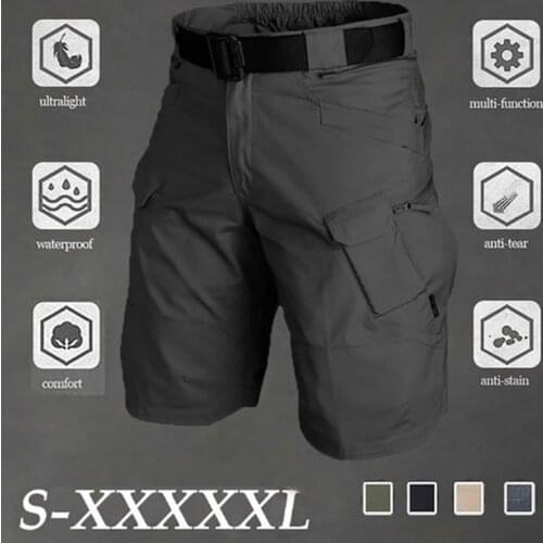 Big Size 5XL Classic Tactical Shorts Men Outdoor Waterproof Military Camouflage Multi-pocket Shorts Mens SWAT Cargo Shorts