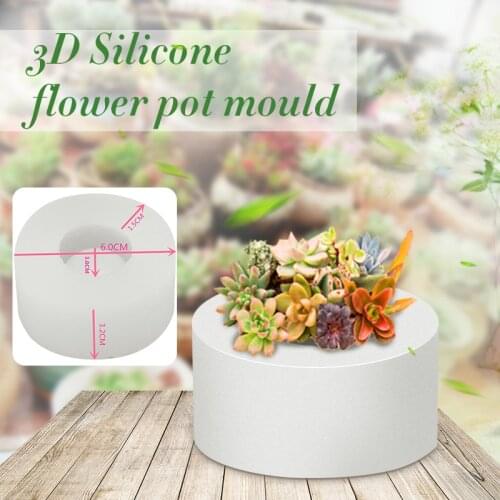 Silicone Mold Geometric Polygonal Concrete Flower Pot Vase Mould Office Decoration DIY Clay Cementsilica Silicone Mold