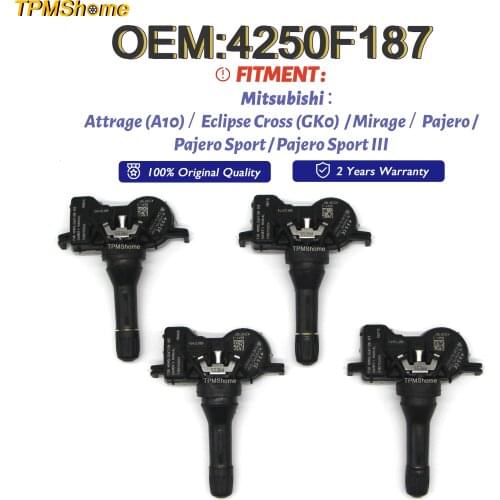 TPMS Sensor 4250F187 Tire Pressure Monitoring System 433MHz for Mitsubishi Attrage Eclipse Cross Mirage Pajero Tyre Air Monitor
