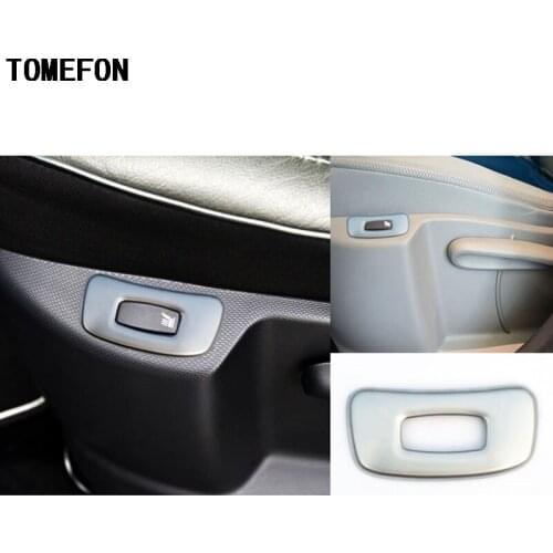 TOMEFON For Renault Captur 2015 2016 2017 Car Styling Chrome ABS Seat Adjustment Knob Button Switch Trim Parts Frame Lamp Hoods