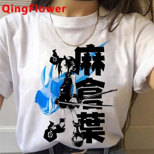 Shaman King Yoh Asakura Amidamaru top tees clothes women print white t shirt aesthetic summer top ulzzang