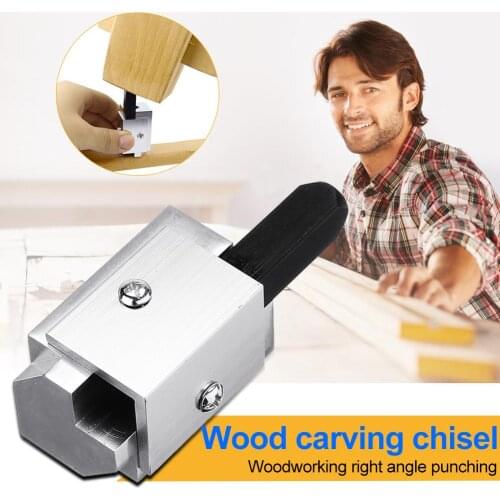 Corner Chisel Square Hinge Recesses Mortising Right Angle Knife Carving Chisel for Hinged Corners Wooden Lock Slots 80x30x30mm
