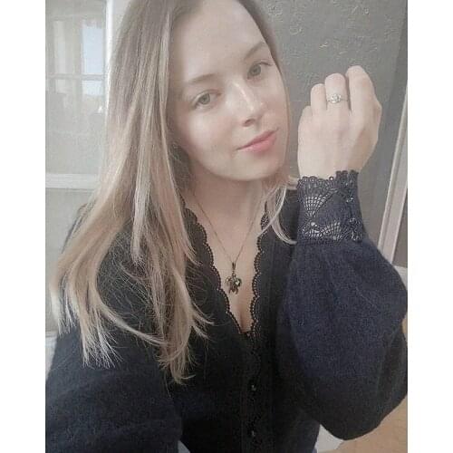 Lace Patchwork Knitted Jumper Women Long Sleeve V neck Ruffles Chic Elegant Cardigan 2021 Autumn Winter Vintage Sweater Gilet