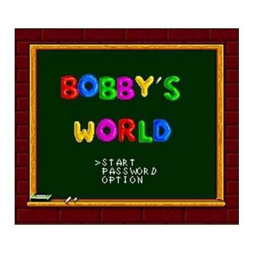 Bobbys World NTSC Version 16 Bit 46 Pin Big Gray Game Card For USA Game Players