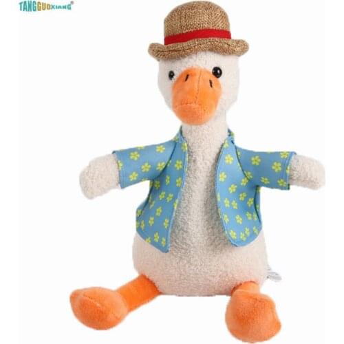 30cm Soft Stuffed Animal Dolls Come on Duck Plush Toys Gentleman duck wear clothes duck Wear a hat duck kids toy gift