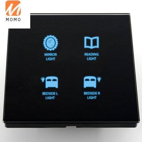 4 way 12V DC RS485 Modbus Protocol smart Hotel light touch switch