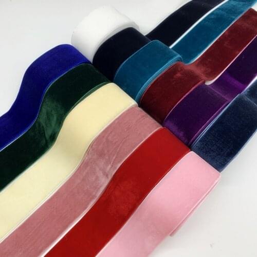 5 yards/Lot 38mm Velvet Ribbon Handmade Wedding Party Decoration Ribbon For Gift Wrapping DIY Hair Bowknot Sewing Fabric