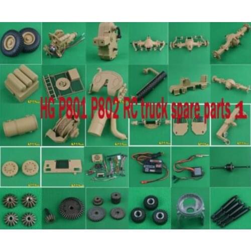 HG P801 P802 1/12 8X8 RC high imitation truck spare parts 2 differential axle gear car shell receiving plate steering cup