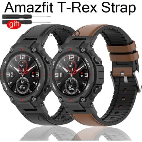 NEW Amazfit T-Rex t rex smart watch bands strap Leather sports band belt for xiaomi amazfit t-rex Accessories