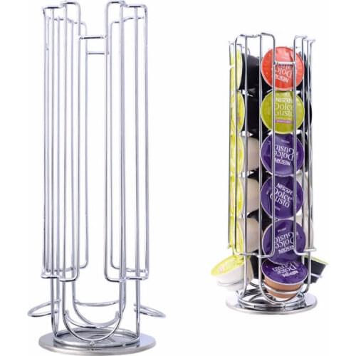 Steel Tassimo 24 Capsule Coffee Pod Storage Holder Tower Stand Coffee Holder Rack Drawer For Dolce Gusto