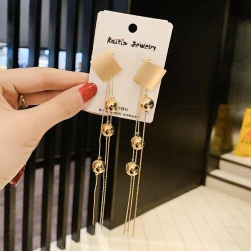 Stylish Metal Earrings Long Tassel Earring for Women New Fashion Earrings
